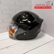 تصویر کلاه کاسکت بدون فک رادین مشکی | MAT BLK مدل 50 HELMET without black Radin jaw MAT BLK model 50