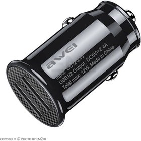 تصویر شارژر فندکی فست شارژ Awei C-826 Awei C-826 2.4A Car Charger