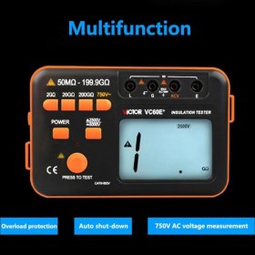تصویر میگر ویکتور 2500 ولت دیجیتال مدل Victor VC60D Plus Victor VC60D Plus Insulation tester