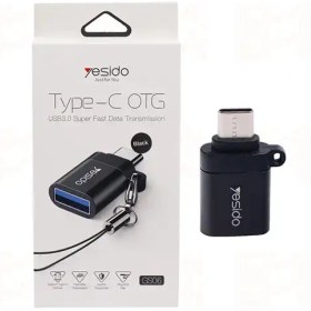 تصویر مبدل USB به Type C مدل OTG TYPE-C YESIDO GS06 