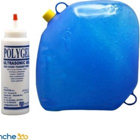 تصویر ژل سونوگرافی پلی‌ژل ۵ لیتری شفاف و ضد حساسیت 