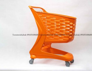 تصویر چرخ خرید پلاستیکی ظرفیت ۹۰ لیتر 