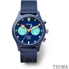 تصویر ساعت مچی عقربه ای زنانه مردانه تریوا (TRIWA) مدل Ocean Plastic Timer DEEP BLUE 