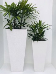 تصویر گلدان فایبرگلاس مدل فریال قطردهانه ۳۰ ارتفاع ۶۰ باضمانت کتبی تعویض 