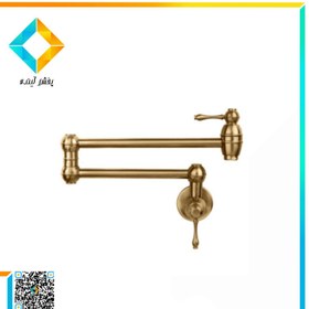 تصویر شیر روگازی اوج مدل پلاتو Owj Rogazi faucet Plato matte gold model,