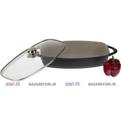 تصویر تابه ماهی درب پیرکس متوسط مدل ویکتوریا برند عروس - بازار فوری Pyrex fish pan with lid- medium size- VictO​Ria model- Arous bra​nd