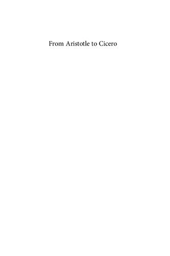 from aristotle to cicero essays in ancient philosophy