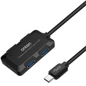 تصویر هاب 4 پورت Type-C اونتن مدل T-9102B Onten ONT-9102B 4 Port USB-C Hub
