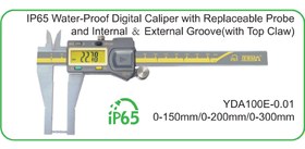 تصویر کولیس دیجیتال شیار سر تعویض شو ضد آب ترما دقت 0.01 - 30cm TERMA IP65 Water-Proof Digital Caliper with Replaceable Probe and Internal External Groove(with Top Claw)