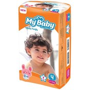 تصویر پوشک کامل بچه سری خانواده شاد سایز4 بسته 8 تا 16 کیلوگرم 8عددی مای بیبی My Baby Happy Family Baby Diaper 8 To 16 Kg Pack Of 8