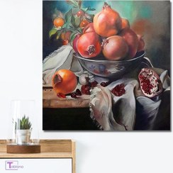 تصویر تابلو نقاشی رنگ روغن انار 