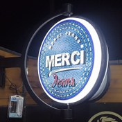 تصویر تابلو لایت باکس گردان قطر ۵۰ دوطرفه 