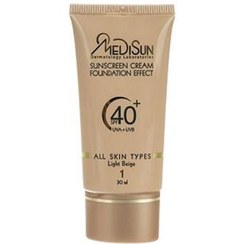 تصویر ضدآفتاب کرم پودری انواع پوست بژ روشن شماره 1 مدیسان 