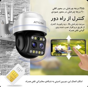 تصویر دوربین مینی اسپید دام سیم کارتی یو سی با لنز دوگانه مدل IPC3MP-GK9D-4T-SIM 