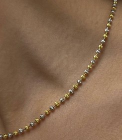 تصویر گردنبند نقره زنانه ساچمه ای_ 2077 