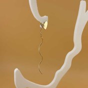 تصویر گوشواره کرلی قلب | نماد عشق با طراحی مدرن و ترندی 