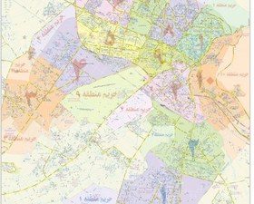 تصویر نقشه راهنمای مناطق شهرداری کرج و فردیس 