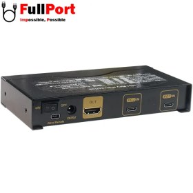 تصویر سوییچ 2 پورت KVM کی نت پلاس مدل KP-SWKC002 Knet Plus KP-SWKC002 KVM 2-Port HDMI-USB Switch