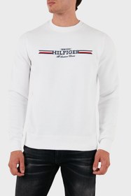 تصویر سویشرت مردانه تامی هیلفیگر اورجینال طلایی Tommy Hilfiger MW0MW35530 YBR 