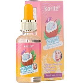 تصویر سرم لیفت کننده و روشن کننده صورت حاوی عصاره نارگیل حجم 30 میل کاریته Karite Lighten And Lfting Coconut Serum 30 ml