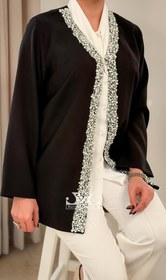 تصویر کت مجلسی یقه مرواریدی 