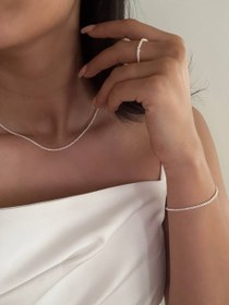 تصویر ست خاویاری Necklace + Earring + Bracelet