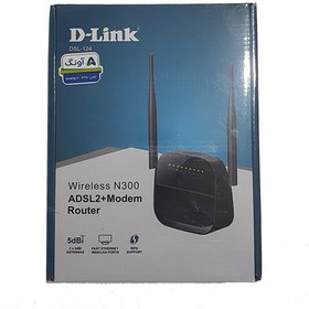 تصویر مودم روتر ADSL2 Plus بی سیم N300 دی-لینک مدل DSL-124 New 