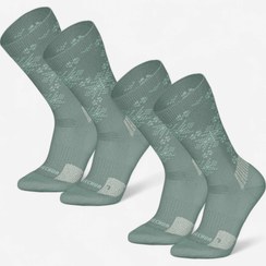 تصویر جوراب عایق حرارتی دکتلون کچوا – QUECHUA SH500 Mid – پک دوتایی – سبز 