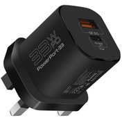 تصویر شارژر دیواری فست و PD دو پورت پرومیت مدل PowerPort-33.EU 33W 