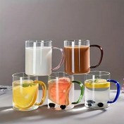 تصویر فنجان و قهوه خوری پیرکس دسته رنگی وارداتی اورجینال IMAR { پس کرایه } 