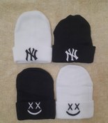 تصویر کلاه گلدوزی سفید مشکی 