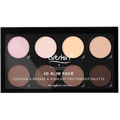 تصویر پالت کانتور و هایلایتر آرت اسکین مدل 4d slim face Contour palette and highlighter art skin model 4d slim face