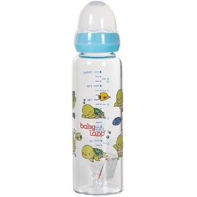 تصویر شیشه شیر پیرکس 6تا18 ماهگی آبی کد 491 بی بی لند 240 میلی لیتر BABY BOTTLE BABY LAND 240 Ml