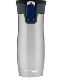 تصویر Contigo فلاسک قمقمه وکیوم Westloop Single Hand Push Inner 470ml خاکستری 