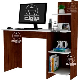 تصویر میز تحریر کتابخانه دار ساده مدل دلسا یک میزون چوب 