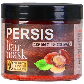 تصویر ماسک مو داخل حمام بدون سولفات پرسیس Persis hair mask argan oil & collage 