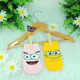 تصویر جوراب بچگانه تا به تا باب اسفنجی و پاتریک بسته ی دو جفتی SpongeBob vs. Patrick kids Socks