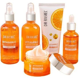 تصویر مجموعه مراقبت از پوست ویتامین C دکتر راشل دکتر راشل بسته 5 عددی Dr.Rashel Vitamin C Brightening & Anti Ageing Skin Care Series 