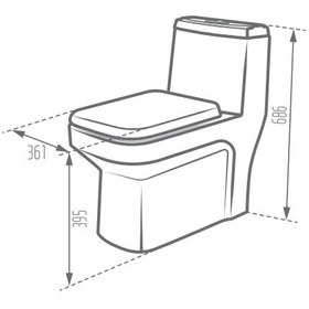 تصویر توالت فرنگی مروارید مدل ولگا Morvarid Volga toilet