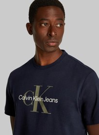 تصویر تی‌شرت گردن‌گرد با طرح لوگو برند calvin klein jeans Logo Print Crew Neck T-Shirt