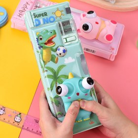 تصویر جامدادی مگنتی اسکوییشی طرح دایناسور دورو 