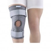 تصویر زانوبند نئوپرنی چهار فنره پاک سمن کد 085 طوسی سایز XXXL Paksaman Neoprene Knee Support With Springs Gray Code 085 size XXXL