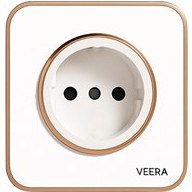 تصویر زنگ دینگ دانگ ویرا مدل شهاب آرک طلا سفید Veera Switch And Sockets Shahab Arc Gold White