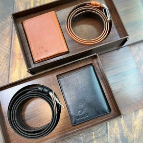 تصویر ست کیف و کمربند چرم طبیعی گاوی درجه یک 