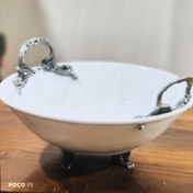 تصویر شیرینی خوری سرامیکی پایه دار سرامیکی مدل پیوتر پایه فلزی 