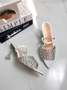 تصویر کفش طلقی جلوباز، مدل دیار پاشنه بلند 