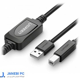 تصویر کابل پرینتر اکتیو USB2.0 یوگرین مدل US122(10374) طول 10 متر 