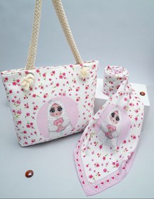 تصویر ست کیف و روسری رازقی 