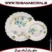 تصویر سرویس غذاخوری 25 پارچه آرکوپال (۶ نفره) سارای فیروزه iropal 25 Pcs