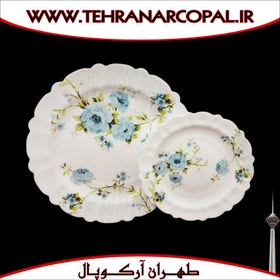 تصویر سرویس غذاخوری 25 پارچه آرکوپال (۶ نفره) سارای فیروزه iropal 25 Pcs